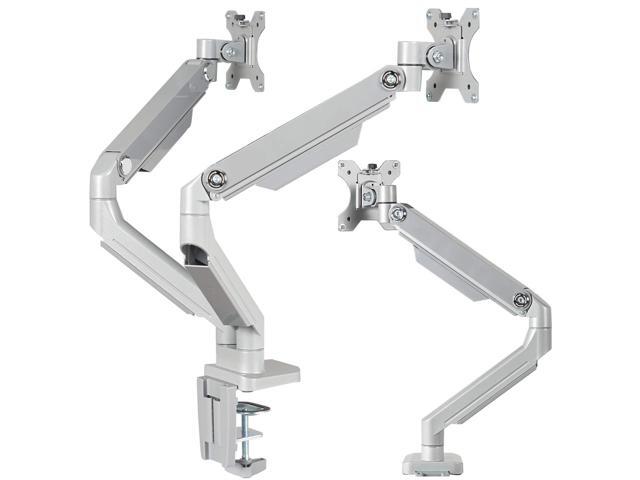 EleTab Dual and Single Arm Monitor Stand - Height Adjustable Desk Monitor Mount Fits for 3 Computer Screens 17 to 32 inches - Each Arm Holds up to