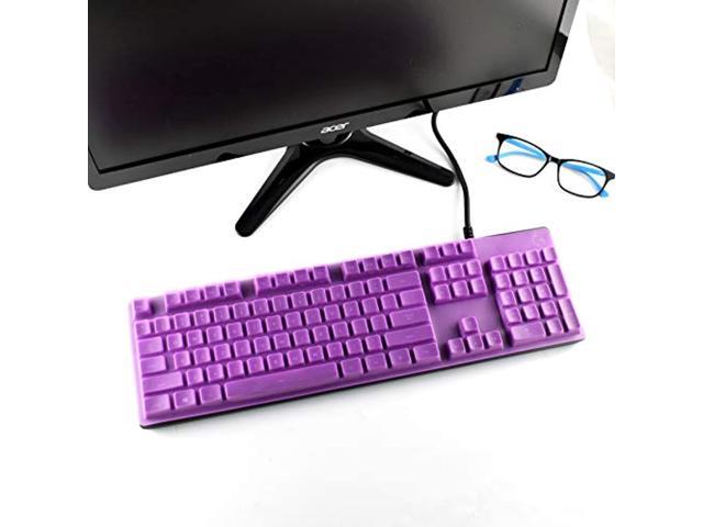 Leze - Ultra Thin Keyboard Cover Skin Protector for Logitech G512 G413 K840 Mechanical Gaming Keyboard - Purple