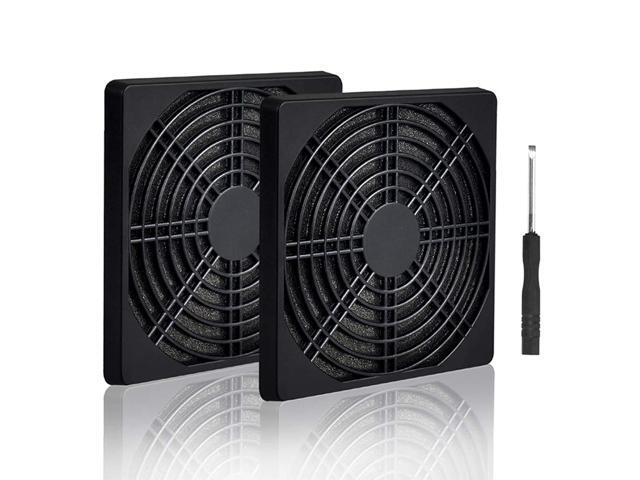 ELUTENG 120mm Fan Filter 2 Pack IP40 Dustproof Blower Guard ABS Computer Ventilator Grill 12cm Fan Mesh Cover Tool-Free Fan Strainer Compatible for