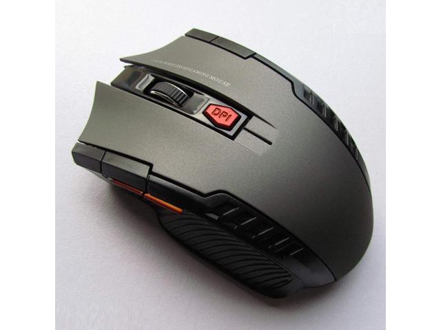 24Ghz 800-1200-2000 DPI Mini Wireless Optical Gaming Mouse Mice & USB Receiver for PC Laptop (Color: Grey)