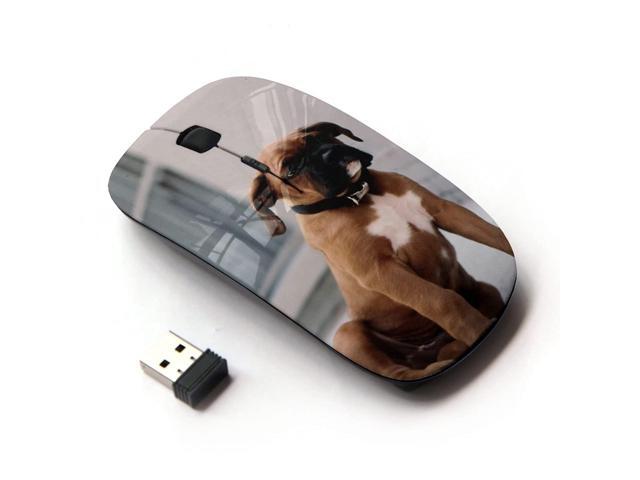 KOOLmouse [ Optical 24G Wireless Mouse ] [ Boxer Breed Dog Brown Fur Puppy ]