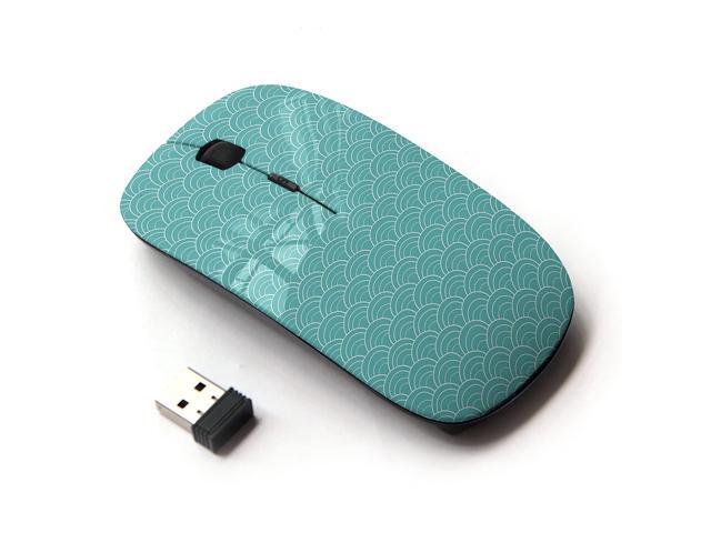KOOLmouse [ Optical 24G Wireless Computer Mouse ] [ Teal Vintage Herringbone ]