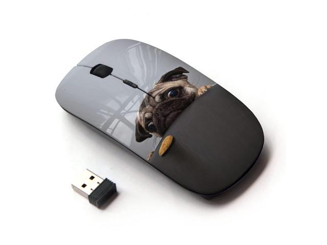 KOOLmouse [ Optical 24G Wireless Mouse ] [ Pug Wrinkled Funny Eyes Dog Small ]