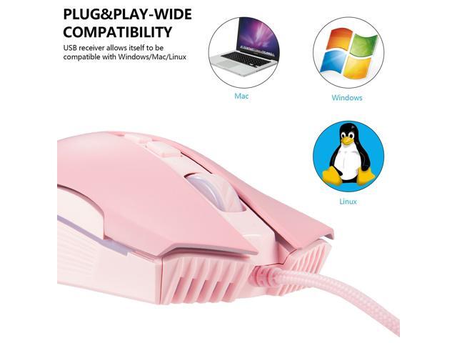 Mouse Wired for Girls Silent Click USB Mouse for PC Laptop Computer Working