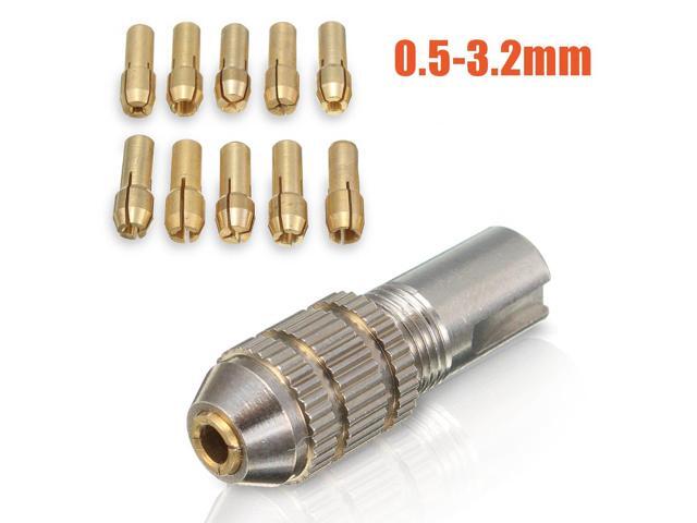 11Pcs/Set 05-32mm Mini Electric Drill Bit Collet Set Copper Drill Chuck Suits Collets Set of Quick Chuck for Mini Tools Power