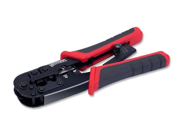 Vention Crimping Tool All-in-One Ratcheting Modular Data Cable Crimper / Wire Stripper / Wire Cutter for RJ45/RJ12/RJ11 CAT5e CAT6 Wire Crimp Tool