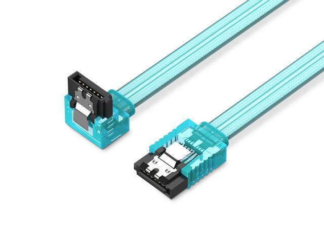 Vention SATA Cable III[3-Pack] 30 to Hard Disk SATA Cable III 6Gbps 90 Degree Right Angle with Locking Latch 20 Inch for SATA HDD SSD CD