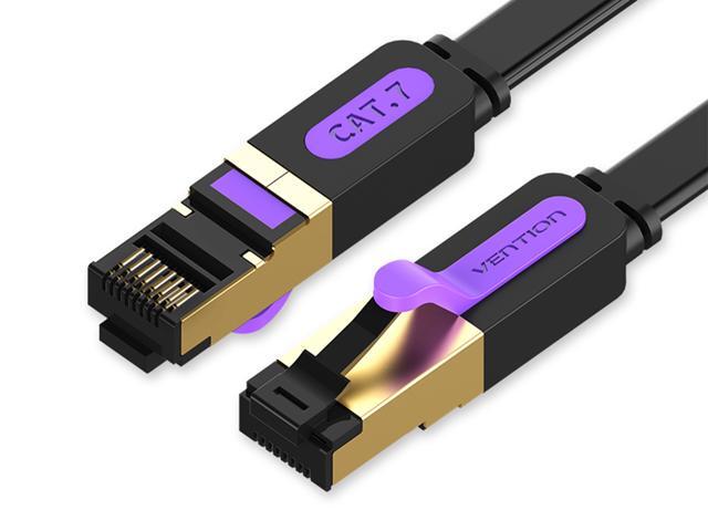 Vention CAT7 Ethernet Cable High Speed 10 Gigabit Lan Network Patch Cord with Rj45 Connectors Flat Internet LAN Cable for Router Modem PCs