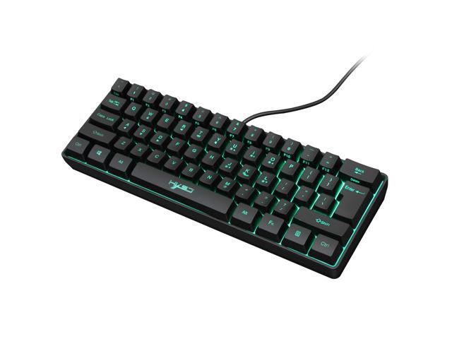 Wired Gaming Keyboard 61-key Mini Keyboard RGB Lighting Multiple Shortcut Key Combinations For Computer PC Laptop