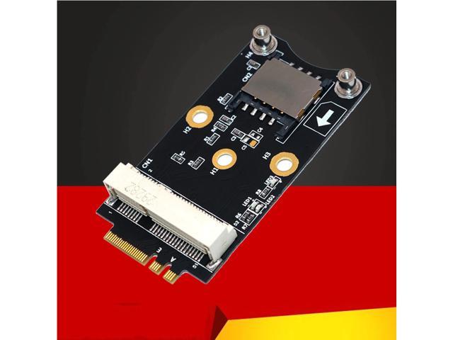 M2 Wifi Adapter Mini PCIE Wireless Network Card to M2 NGFF Key A+E Wifi Card Raiser with SIM Card Slot for WiFi/WWAN/LTE Module
