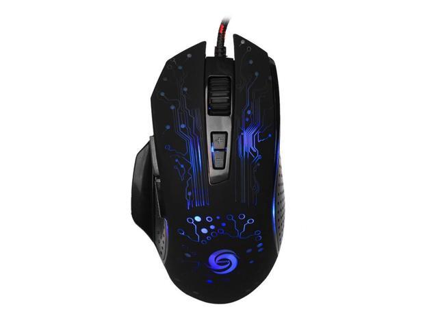 K1029 3200Dpi 8 Button Led Optical Gaming Mouse For Pc Laptop Black Game Mouse For Windows/Apple Pc Game Mice