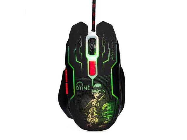 Dtime Silent Click Usb Wired Gaming Mouse 6 Buttons 3200Dpi Mute Optical Computer Mouse Mice For Pc Laptop Notebook Game Gamer