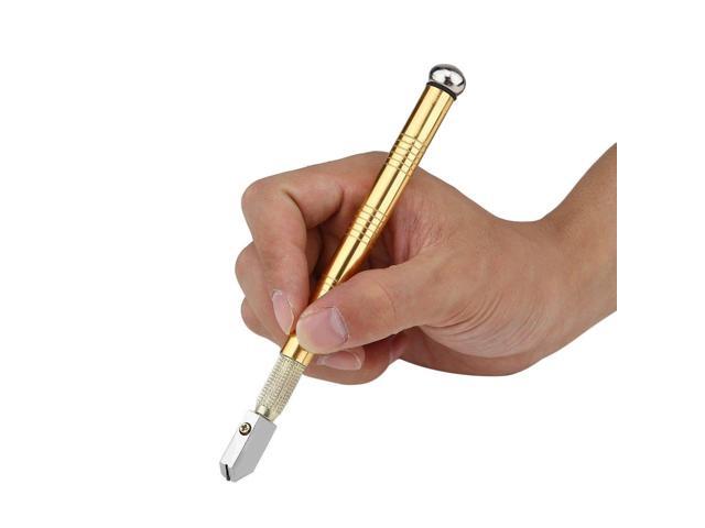 Professional Metal Handle Steel Glass Rhinestone Self-lubricating Oil Feed Tipped Glass Cutter Cutting Craft Glazing Tool