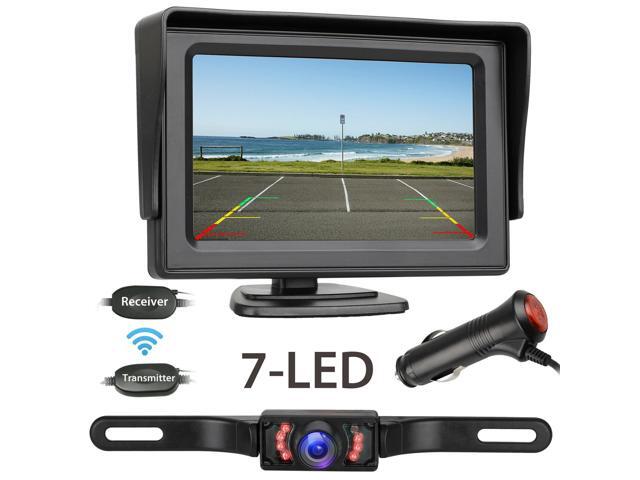 Wireless Rear View Backup Camera Night Vision System+43' Monitor For Car Truck