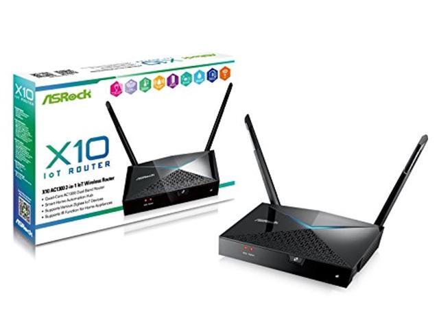 ASRock X10 AC1300 2-in-1 IoT Wireless Router Smart Home Automation ZigBee and IR appliances Cross Control