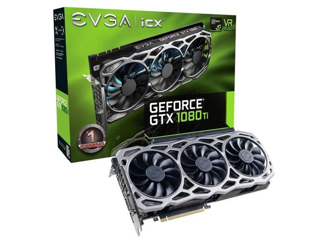 EVGA GeForce GTX 1080 Ti FTW3 Gaming 11GB GDDR5X iCX Technology - 9 Thermal Sensors & RGB LED G/P/M 3X Async Fan Control Optimized Airflow