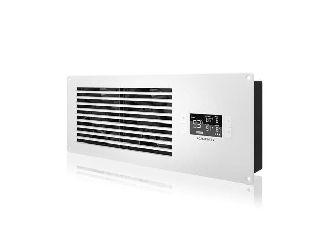 AC Infinity AIRFRAME T7-N White High-Airflow Cooling Fan System 16' Intake Airflow for AV Equipment Rooms Closets and Enclosures