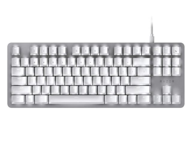 BlackWidow Lite Mechanical Tenkeyless Keyboard: Orange Key Switches - Tactile & Silent - White Individual Key Lighting - Compact Design
