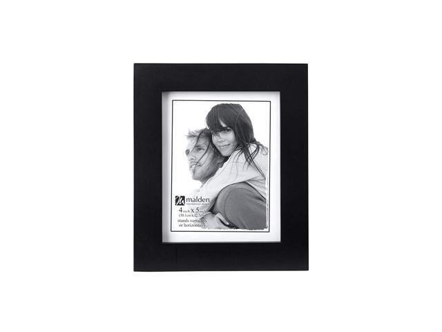 Malden 4x5 Picture Frame - Wide Real Wood Molding Real Glass - Black