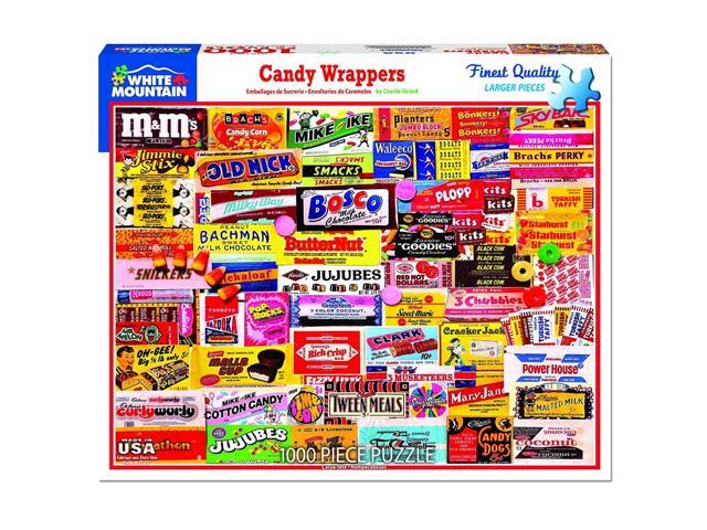 White Mountain Puzzles Candy Wrappers - 1000 Piece Collage Jigsaw Puzzle