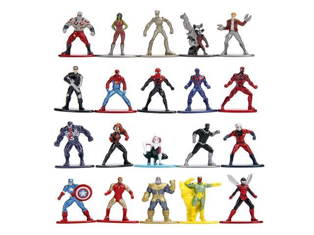 Jada Toys Marvel Nano METALFIGS 20-Pack Wave 1 Die-Cast Figures 165 Inches Collectible Figurines 100% Metal Multi Standard