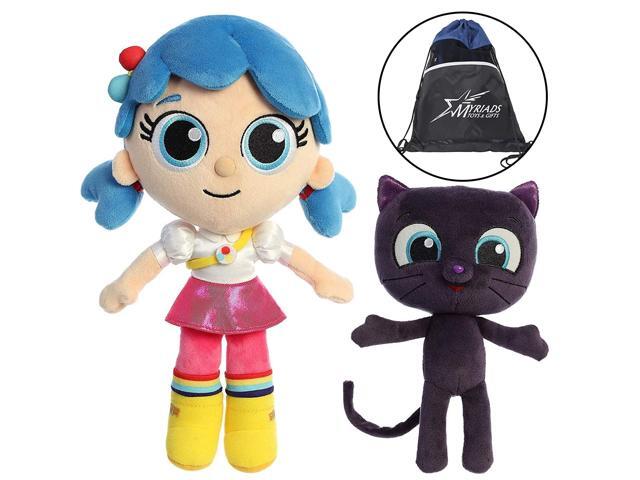 Aurora Plush 11' True and 85' Bartleby Set from True and The Rainbow Kingdom with Cotton Bag