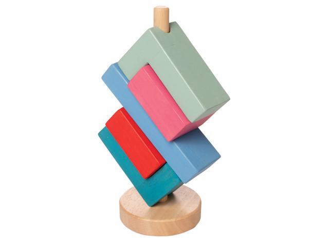Manhattan Toy Bam Stack-A-Lacka Wooden Stacking Toy for Toddlers