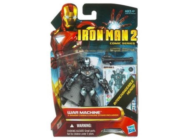 Iron Man 2 Comic 4 Inch Action Figure #38 War Machine Cyborg with Interchangeable Heads