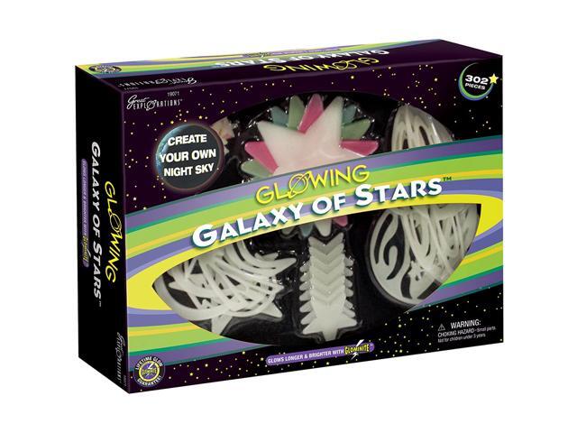Great Explorations Galaxy Of Stars by University Games Glow-in-the-Dark Stars Planets Moons and Celestial Shapes Comes with 302 Decorative