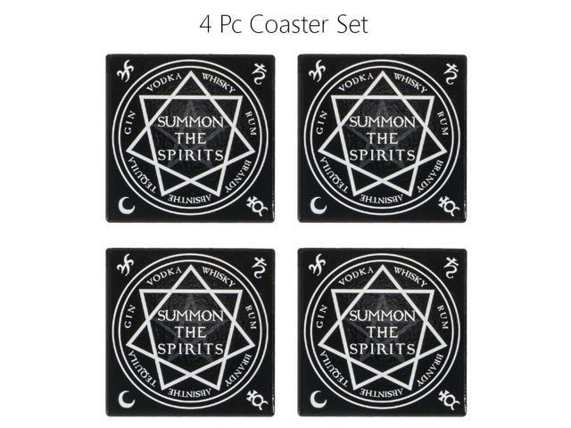Alchemy of England Summon The Spirits Coasters Ceramic with Cork Backing 4/PK