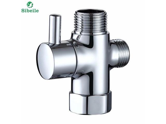 G1/2' 3 Way T-adapter chrome for Shower Head Arm Mount Diverter T-Valve splitter