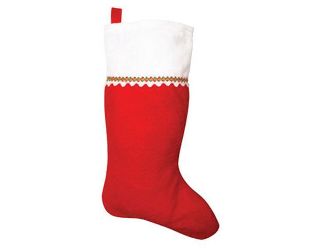 19' Felt Red and White Decorative Christmas Stocking