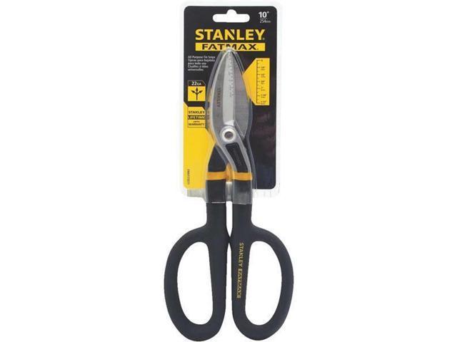 (4)-Stanley 10' Long FatMax 2' Straight Cut All-Purpose Tin Snips FMHT73571