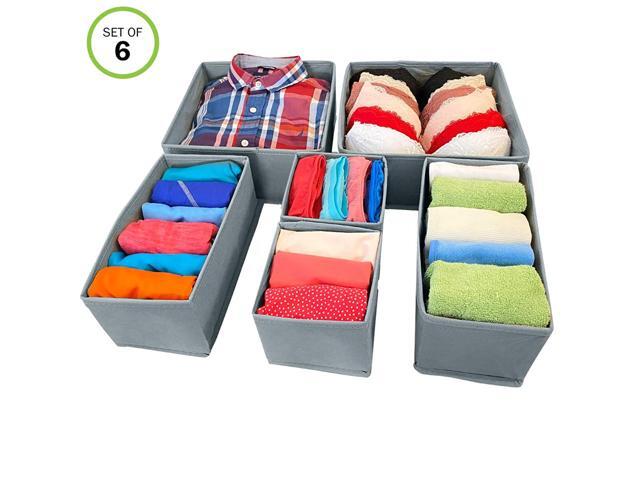 Evelots Drawer Storage Box-Closet Divider/Organizer-Underwear/Bras/Socks-Set/6