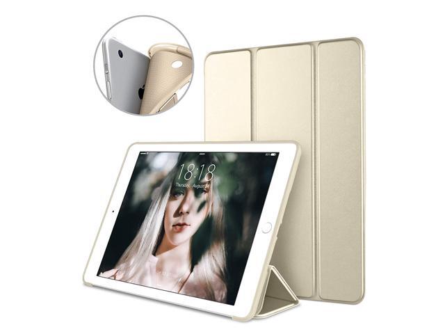 DTTO iPad Air 1st Edition Case (NOT for iPad Air 2 and Air 3) Ultra Slim Lightweight Smart Trifold Stand with Flexible Soft TPU Back Cover [Auto