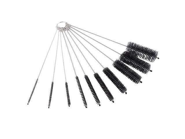DECORA 10 Pieces Nylon Cleaning Bottle Brush Pipe Cleaning Brushes Tube Brushes Tube Bottle Straw Washing Cleaner Bristle Kit Tool Black