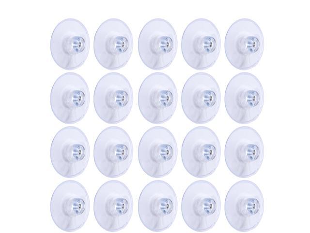 Whaline 45mm Large Suction Cup PVC Plastic Sucker Pads Without Hooks 20 Packs Clear
