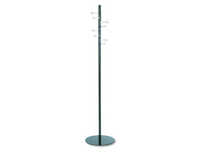 Safco Products Nail Head Spiral Costumer Coat Rack Tree Black/Silver