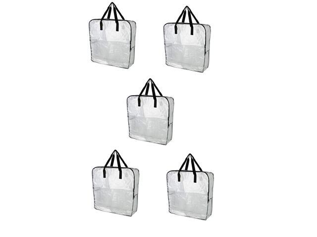 IKEA DIMPA Extra Large Storage Bag Clear Heavy Duty Bags Moth Moisture Protection Storage Bags (Pack of 5 25 ½x8 ¾x25 ½)