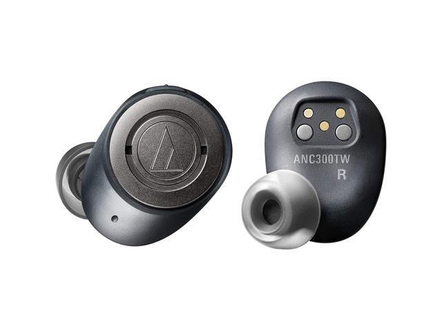 Audio-Technica ATH-ANC300TW QuietPoint Wireless Active Noise-Cancelling in-Ear Headphones Black