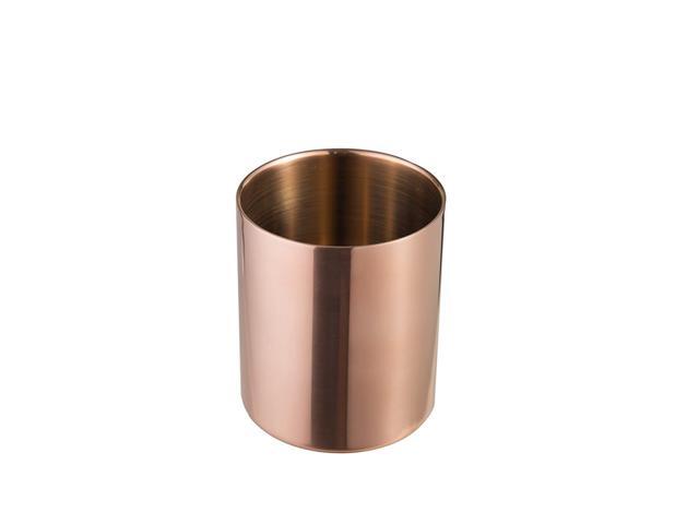 IMEEA Pencil Holder Pen Pot Makeup Brushes Holder Stationery Organizer Stainless Steel (Copper)