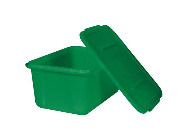 School Smart 276868 Large Storage Tote with Snaptite Lid 7-1/2' x 11-3/4' x 15-1/2' Green