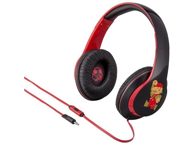 Super Mario Bros Over The Ear Headphones with Built in Microphone Quality Sound from The Makers of iHome