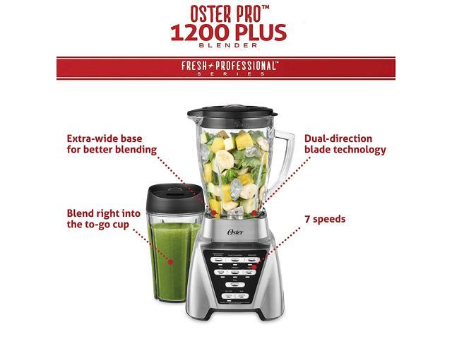 Oster Blender Pro 1200 with Glass Jar 24-Ounce Smoothie Cup Brushed Nickel
