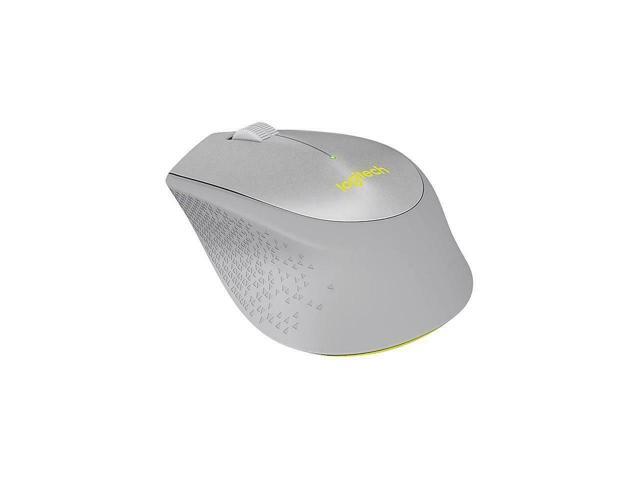 Logitech M330 Silent Plus 910-004908 Grey / Yellow 3 Buttons 1 X Wheel Rf Rf Wir