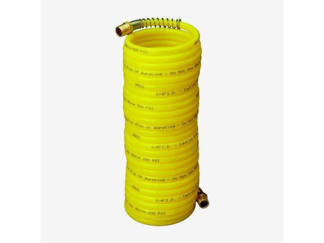 Amflo RECOIL AIR HOSE 25 x 1/4' Yellow Nylon 200 psi Stores Itself 425E-RET NEW