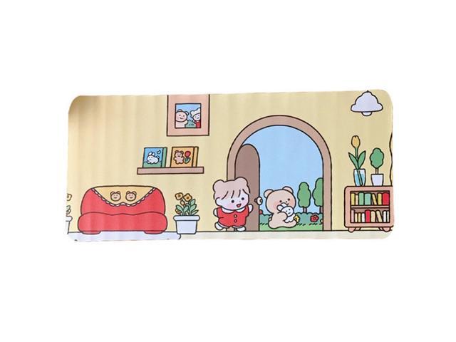 Cartoon Girl Oversized Mouse Pad Waterproof Computer Desk Surface Pad Desk Pad