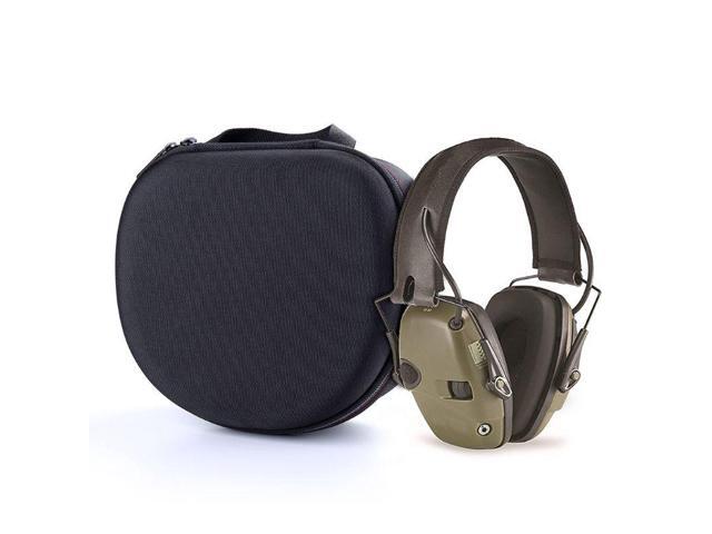 Portable Hard EVA Carrying Case For Howard Leight Sport Earmuff Headphones and Genesis Sharp-Shooter Eyewear Glasses