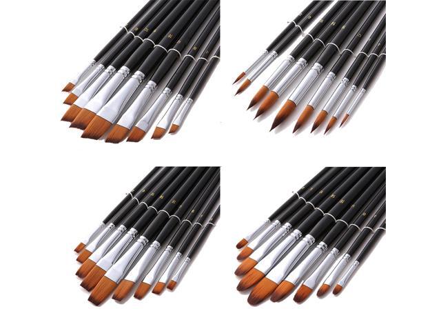 2019 Wood Handle Nylon Watercolor Paint Brushes Set Painting Brush Pen Drawing Art Supplies