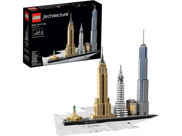 LEGO Architecture New York City 21028 Build It Yourself New York Skyline Model Kit for Adults and Kids (598 Pieces)